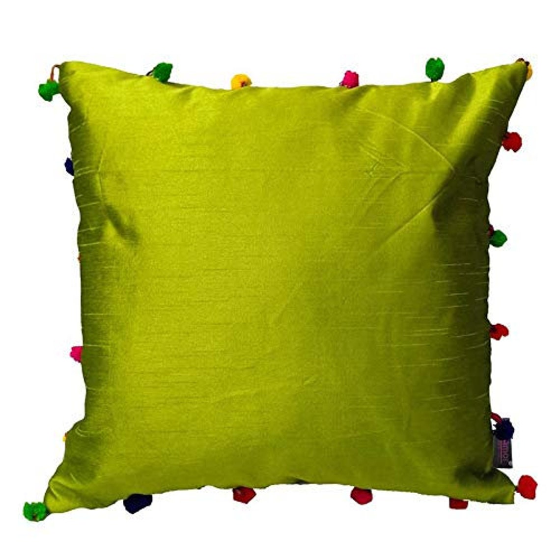 Set of 5 Covers Silk Cushion Covers Colorful POM POM Etsy
