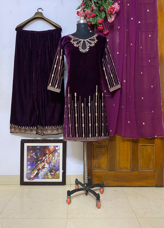 Velvet Dresses Pakistani