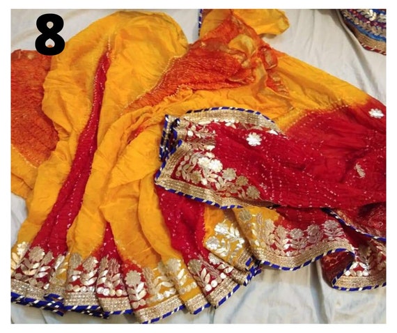 Party wear top bandhej saree