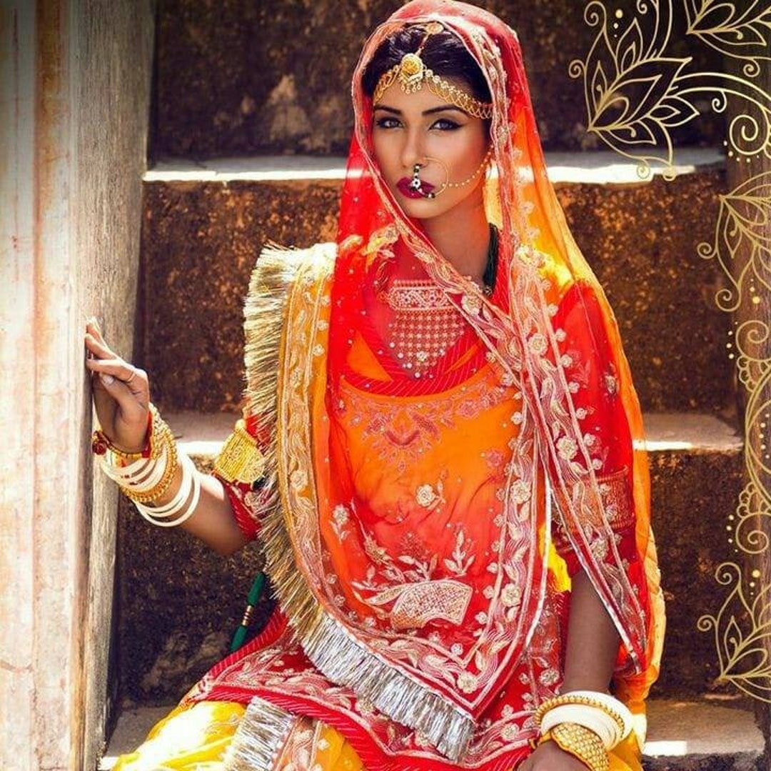 A touch of Rajasthan | Rajasthani lehenga, Lehenga designs, Traditional  outfits