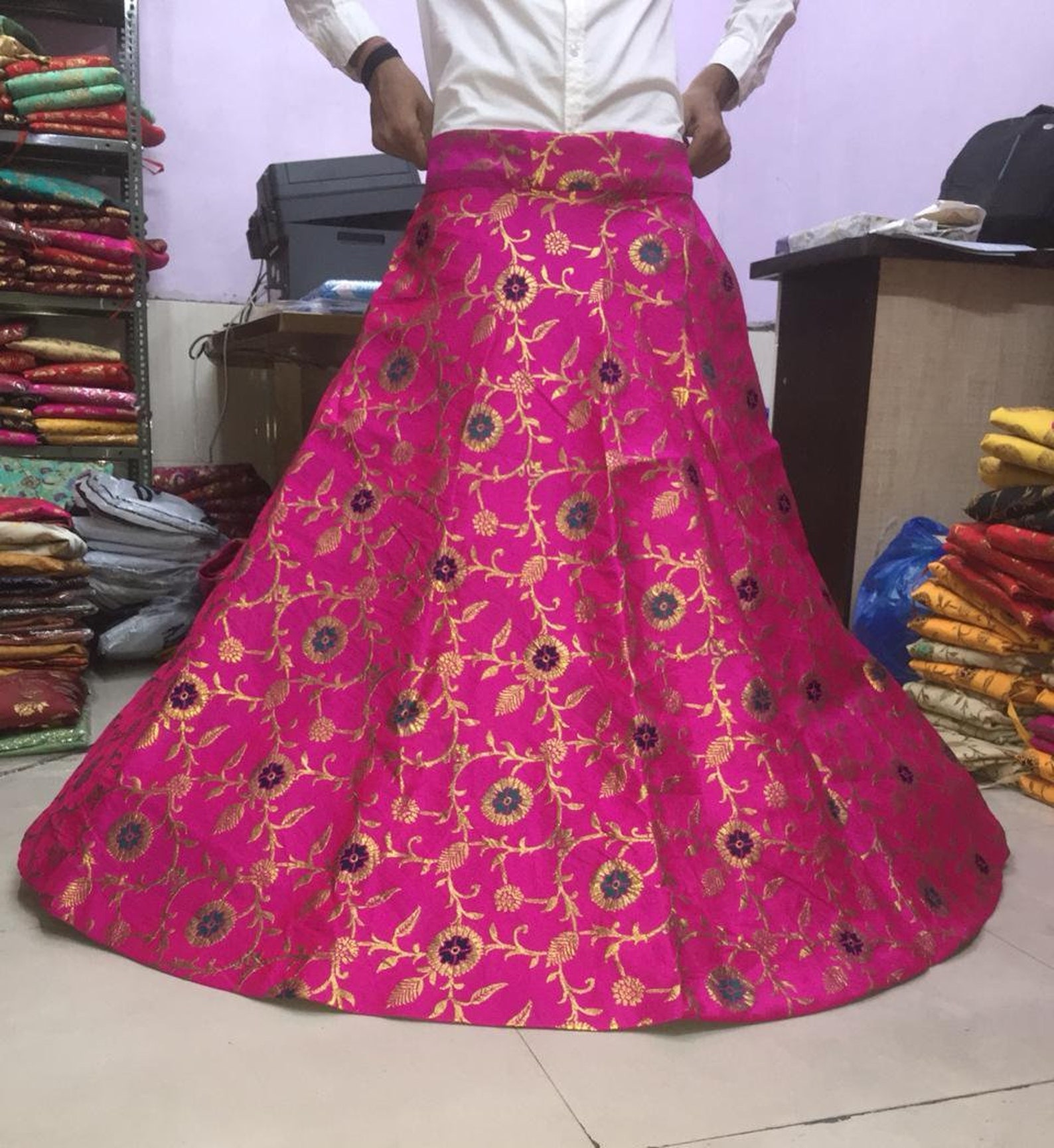 Designer Indian Lehenga Skirt for Women Banarasi Brocade Etsy