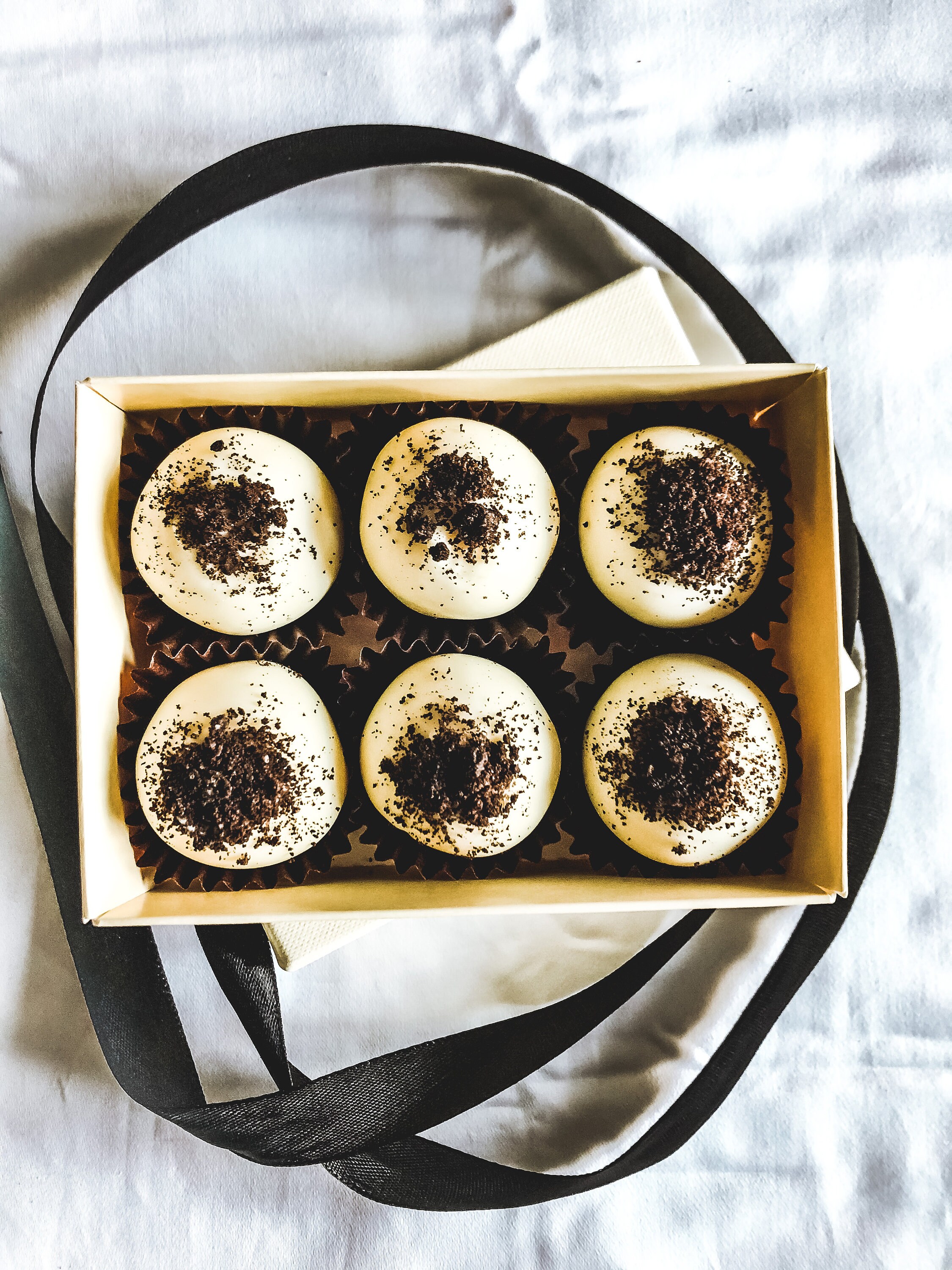 White Chocolate Truffles Box of 6 Etsy