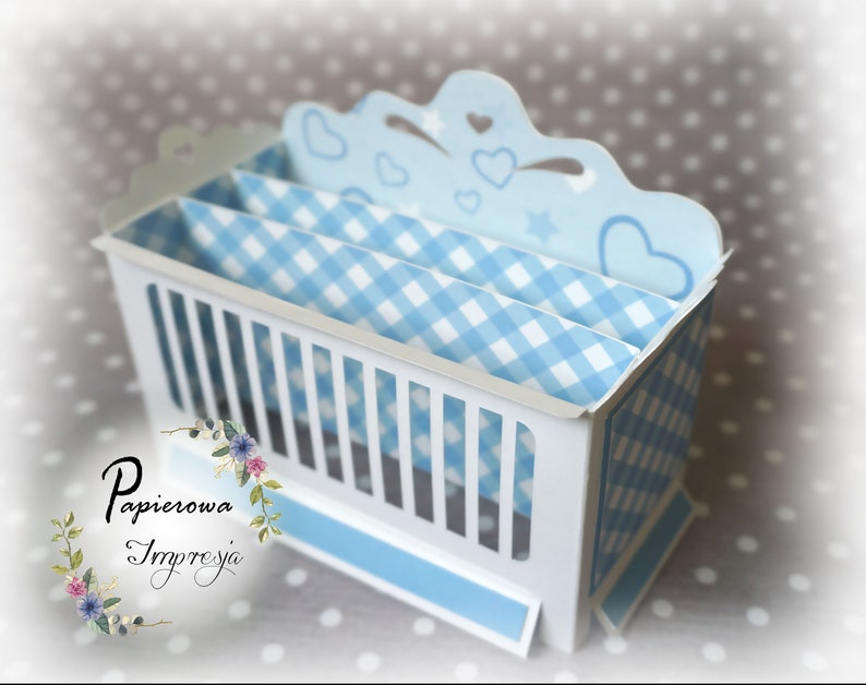 Download Kits Craft Supplies Tools Svg Dxf Cutting File New Baby Pop Up Card Cot 3d Cricut Machine