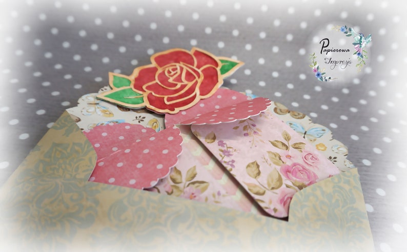Download SVG Pop-up card 3D Cutting file for Cricut Silhouette rose ...