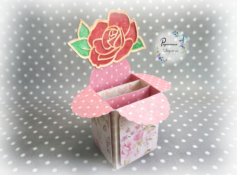 Download SVG Pop-up card 3D Cutting file for Cricut Silhouette rose | Etsy