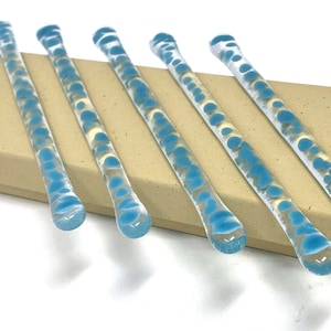 Handmade Glass Swizzle Sticks: Alpine Biome - Cocktail Coffee Pitcher Stirrers - Singles + Sets by studioTica