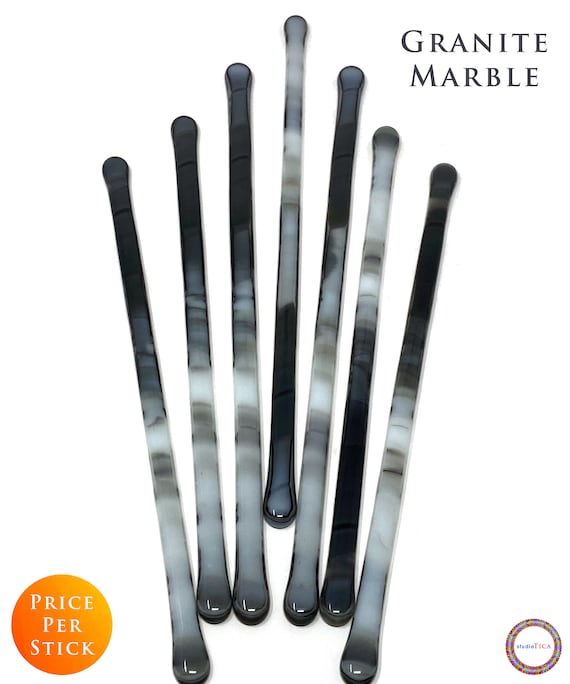 Black Plastic Individually Wrapped Stir Sticks - 5 3/4L