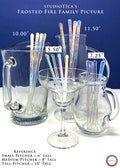 Handmade Glass Swizzle Sticks: Frosted Fire - Cocktail Coffee Pitcher Stirrers - Singles + Sets by studioTica