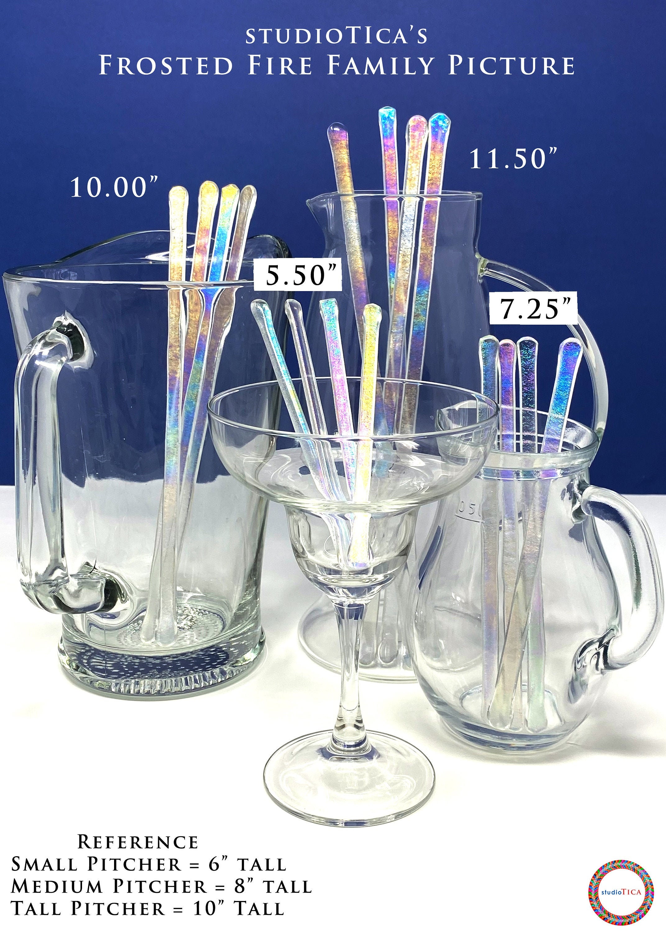 Cocktail Drink Mixer, Glass Stirring Rod, Beverage Stirrers with Cat Paw  Shape, Reusable Mixing Stirring Sticks, Round Stir Stick for Coffee Tea (5  / 7Inch) 