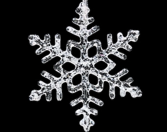 Handmade Glass Snowflake: The Blizzard - Christmas Ornament - Singles + Sets by studioTica