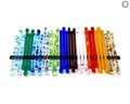 Handmade Glass Swizzle Sticks: Colorful Cocktail Stirrers (5.5 inch)