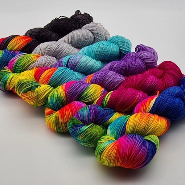NoLimits - Regenbogenfärbung - Sockenwolle/MerinoSockenwolle