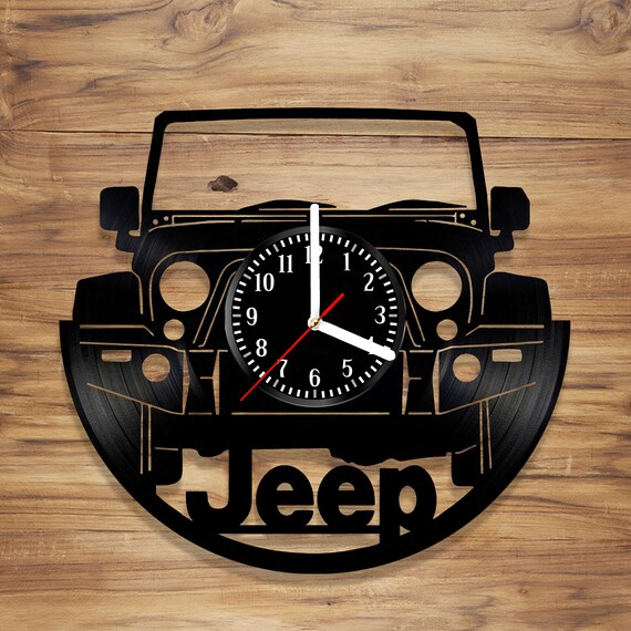 Jeep Vinyl Record Wall Clock American Automobiles Car Motors Etsy