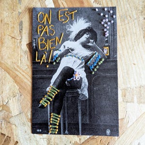 Mini kit de broderie : Au bar! // kit de broderie sur papier pour débutant // projet libre - français - English