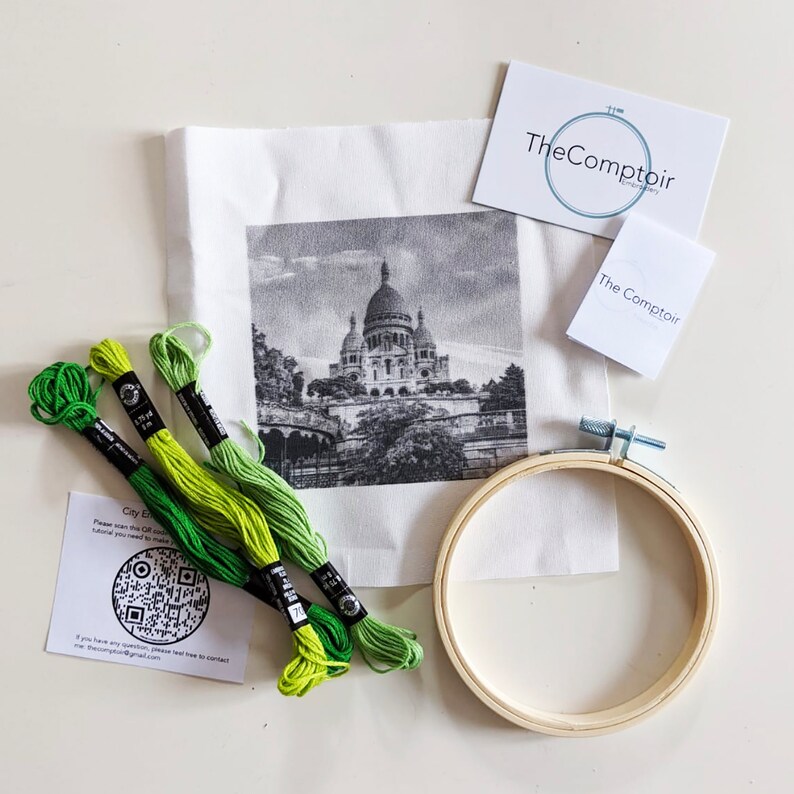 City mini embroidery kit // for beginners// Boston New York city San Francisco Washington DC image 8