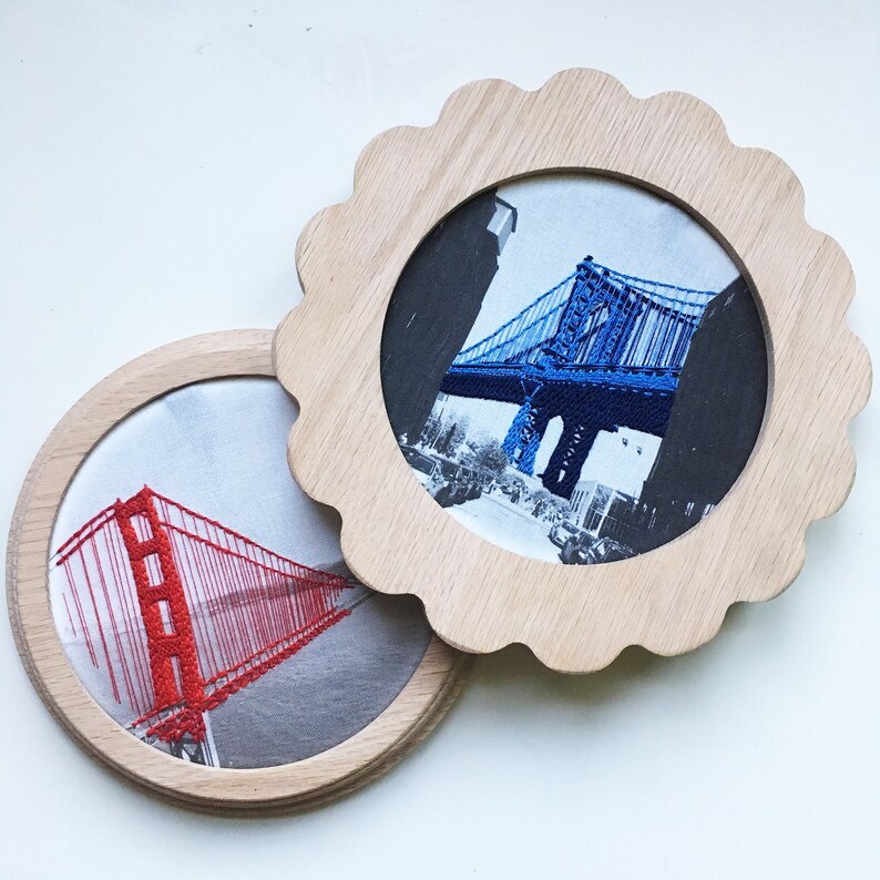 City mini embroidery kit // for beginners// Boston New York city San Francisco Washington DC image 9