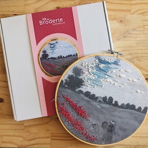 Les coquelicots de Monet - kit de broderie sur photo // proyecto libre