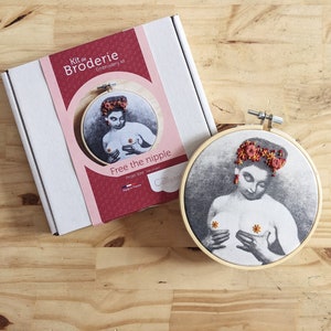 Free the Nipple // embroidery kit - for beginners // français - English