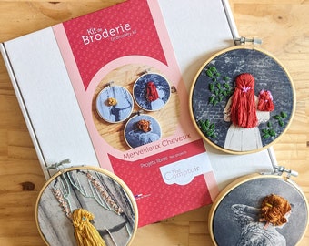 triple kit de broderie - Merveilleux Cheveux