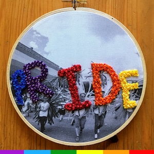 Pride Embroidery kit - embroidery kit for beginners - learn hand stitch - diy - lgbtq+ embroidery