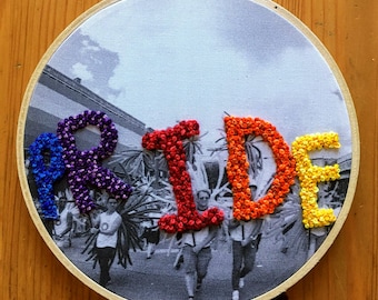 Pride Embroidery kit - embroidery kit for beginners - learn hand stitch - diy - lgbtq+ embroidery