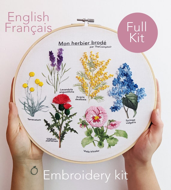 Embroidered Herbarium Embroidery Kit // French or English