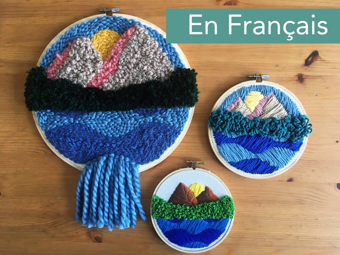 Patron PDF De Punch Needle climb the Mountain - Etsy