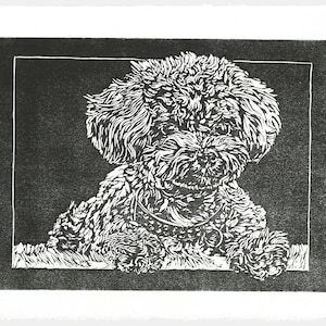 Nugget Linocut 1/3 - original, handcut lino print