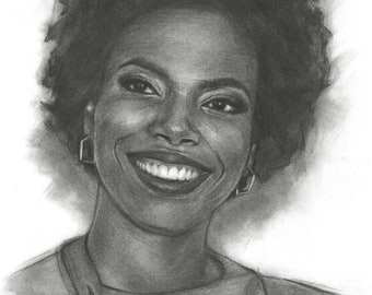 Sasheer - original charcoal drawing