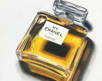 Perfume - original colored pencil drawing