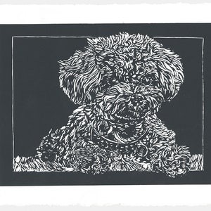 Nugget Linocut 3/3 - original, handcut lino print
