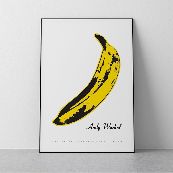 Banane, Velvet Underground, pochette de LP, mars 1967, Andy Warhol, musique, impression d'art mural, décoration murale, impression d'affiche, téléchargement, impression en 3 tailles