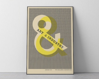 Art & Industrial, Typography poster, Industry magazine cover, Minimalistic, Abstract, Livingroom poster, Download Print in 3 sizes