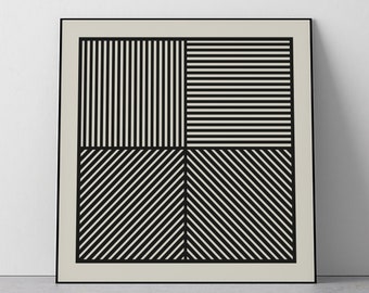 Linear Square, Sol LeWitt, linear art, Mid Century, conceptual art, minimalism, Geometric art, Bauhaus, Living room, Download 3 PDF files.