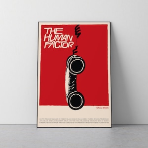 Human Factor, Saul Bass, Movie Poster, 1979, Mid Century, British Neo Noir Novel, Living room, Game room, Entry way, Download in 3 sizes