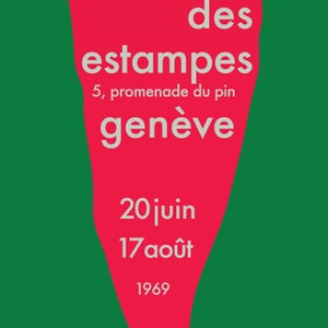 Nouvelle gravure américaine, Genève 1969, Vintage advertisement poster, Poster Print, Entryway, Download Print in 3 sizes image 4