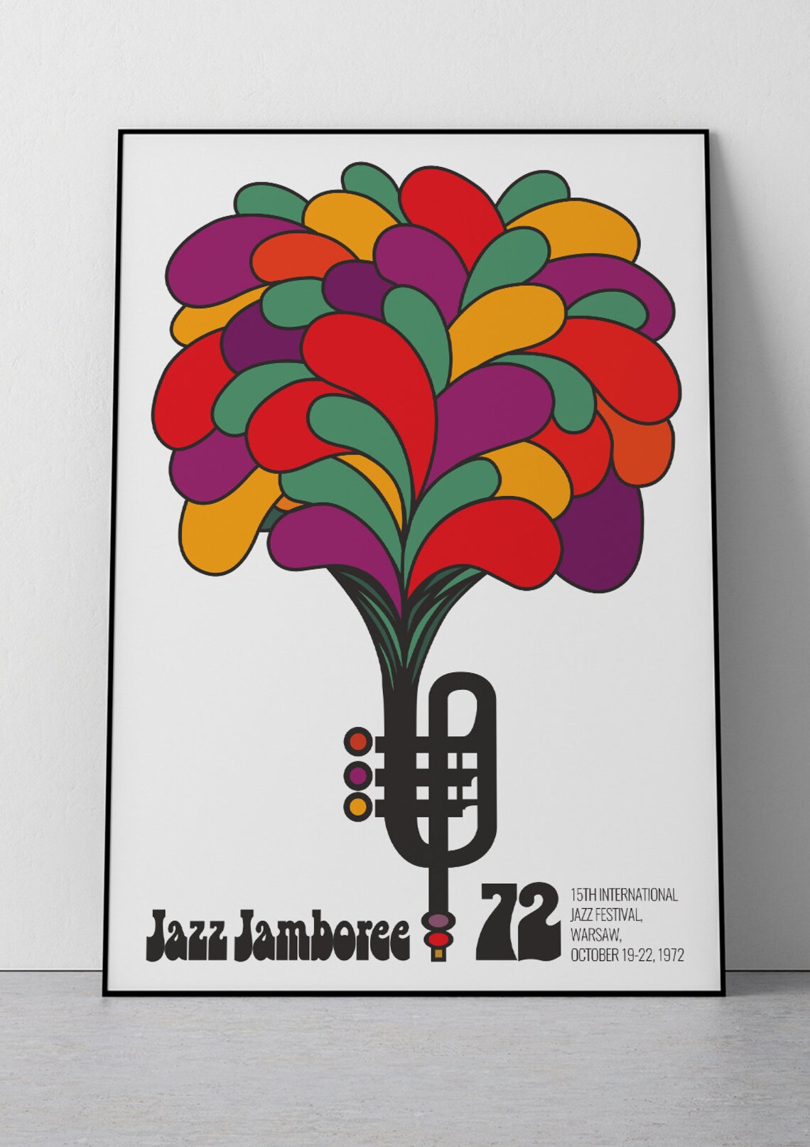 Jamboree 72 Jazz Festival Music Poster Retro Polish Art Etsy