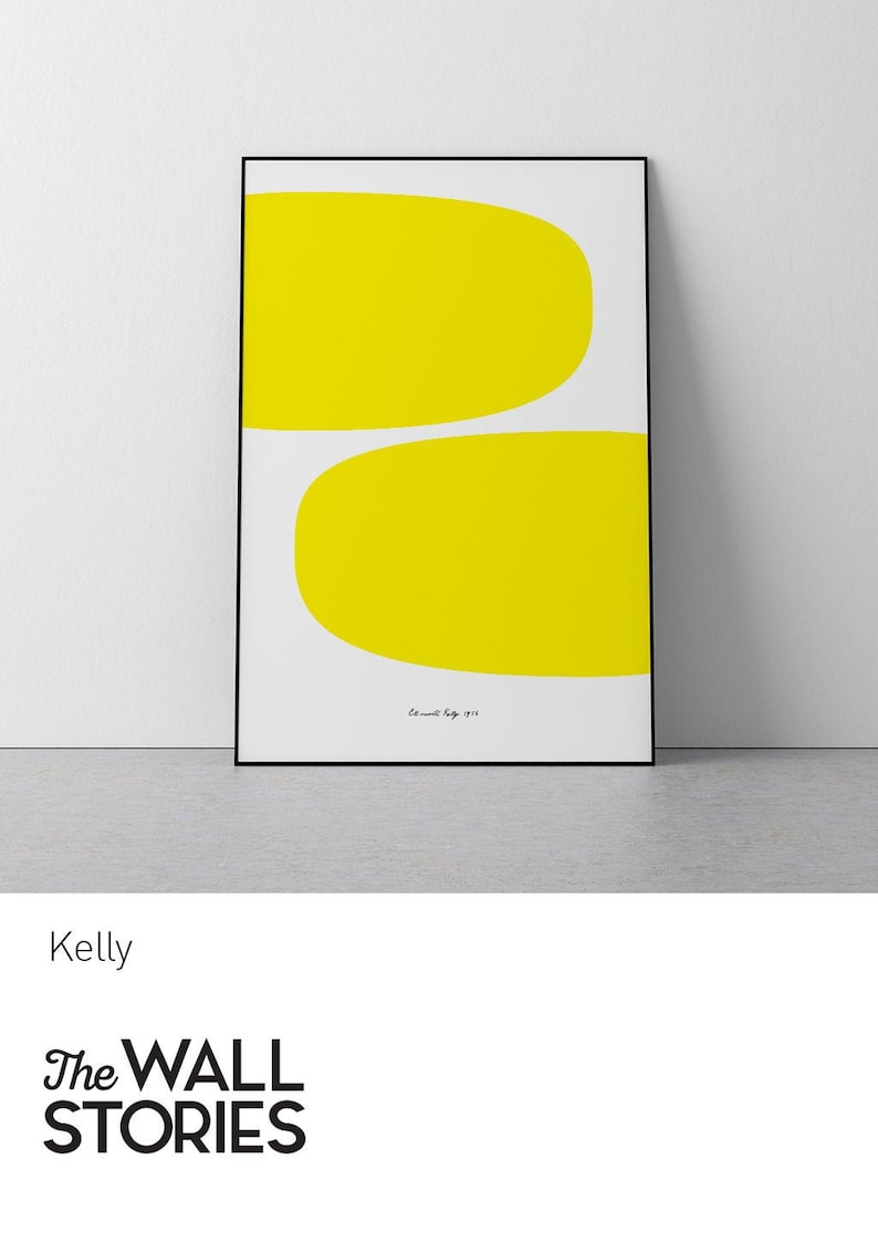 Kelly Ellsworth, Pop art, Minimalistic, Fresh, Vivid colour, Geometric, Abstract wall art, poster, Living room, Download Print in 3 sizes image 1