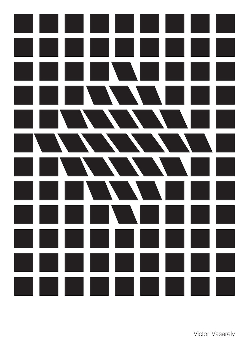 Composition61, Victor Vasarely, 1961, Op art movement, Geometric art, Living room, Game room, Mid Century, Download 3 PDF files. image 3