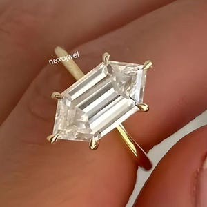 3 CT Dutch Marquise Cut Moissanite Diamond Engagement Ring 14K Solid Gold Hidden Halo Unique Wedding Ring Anniversary Gift For Her