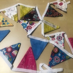 Handmade Mini Mini fabric bunting/cat themed bunting