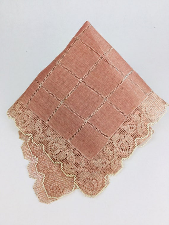 Vintage Linen Hankie Handkerchief Downton Abbey S… - image 1