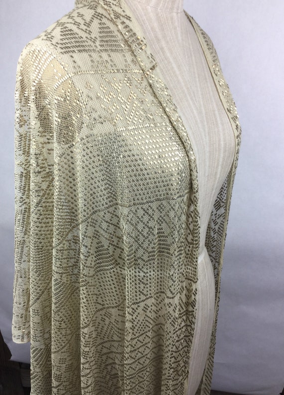 Vintage Assuit Metal Embroidered Shawl