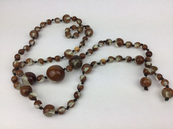 Vintage Shimon Kahloun Wood and Acrylic Bead Necklace