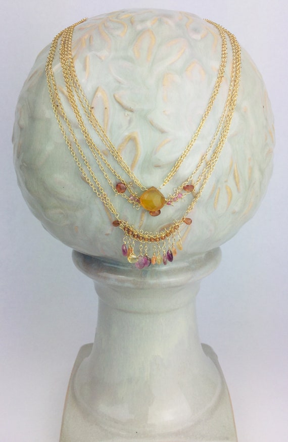 Multi-Strand Gemstone Necklace - image 2