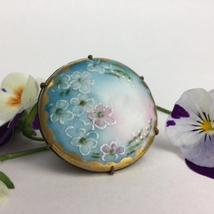 Vintage Handpainted Brooch Pin Cottagecore Bridgerton