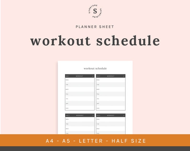 Work out Timetable, Printable Planner, A4, A5, Letter Dimensions, 50 % Dimension, Planner Add, Magazine Include, Health Plan, Electronic Down load photograph about Printable Workout Schedule named Exercise routine Agenda, Printable Planner, A4, A5, Letter Dimensions, 50 percent Dimensions, Planner Incorporate, Magazine Add, Health Timetable, Electronic Down load