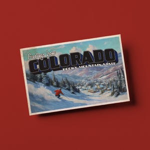 Colorado Postcard - Vintage Style &#39;Greetings From&#39; State Post Card