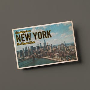 Vintage Style Postcard – Greetings From New York