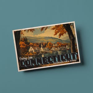 Vintage Style Postcard – Greetings From Connecticut